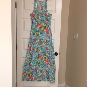 Lilly Pulitzer Maxi Dress - Sailboat print